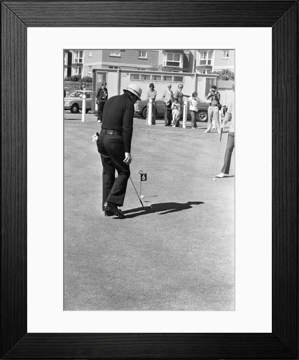 Framed Print : British Open 1973. Troon Golf Club in Troon, Scotland. Pictured, Golfer Gary Player