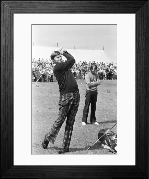 Framed Print : British Open 1973. Troon Golf Club in Troon, Scotland. Pictured, Golfer in action Framed Print : British Open 1973. Troon Golf Club in Troon, Scotland. Pictured, Golfer in action
