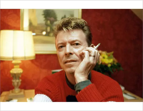David Bowie, Singer in Paris for the second MTV Europe Music Awards which will be taking