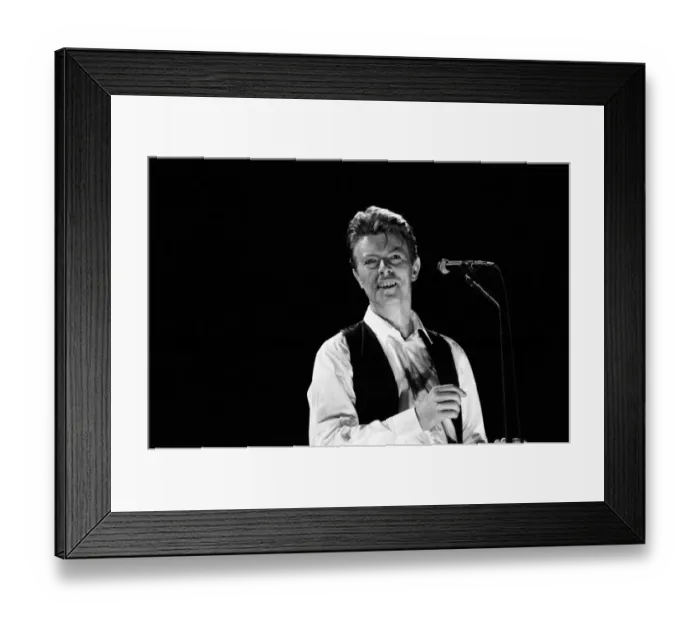 Framed Print : David Bowie on stage at the Birmingham NEC during the first leg of his Sound Framed Print : David Bowie on stage at the Birmingham NEC during the first leg of his Sound