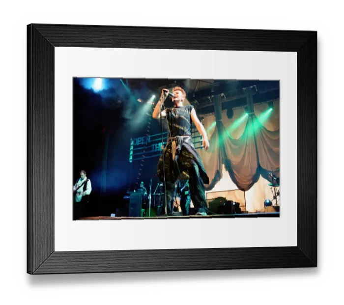 Framed Print : David Bowie performing at the NEC, Birmingham. Outside Tour. 21st November 1995