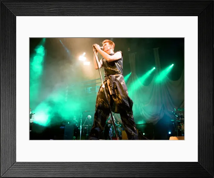 Framed Print : David Bowie performing at the NEC, Birmingham. Outside Tour. 21st November 1995