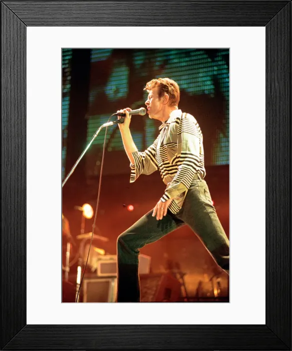 Framed Print : David Bowie performing at The Big Twix Mix concert at The Birmingham NEC Framed Print : David Bowie performing at The Big Twix Mix concert at The Birmingham NEC