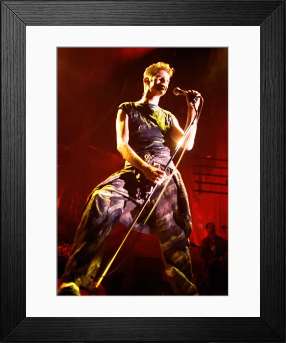 Framed Print : David Bowie performing at the NEC, Birmingham. Outside Tour. 21st November 1995 Framed Print : David Bowie performing at the NEC, Birmingham. Outside Tour. 21st November 1995