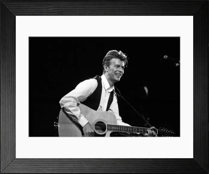 Framed Print : David Bowie on stage at the Birmingham NEC during the first leg of his Sound Framed Print : David Bowie on stage at the Birmingham NEC during the first leg of his Sound