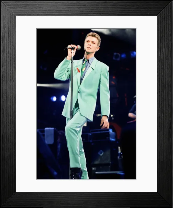 Framed Print : David Bowie performing at The Freddie Mercury Tribute Concert for Aids Awareness Framed Print : David Bowie performing at The Freddie Mercury Tribute Concert for Aids Awareness