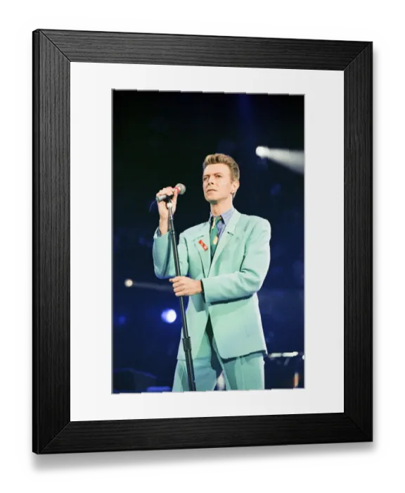 Framed Print : David Bowie performing at The Freddie Mercury Tribute Concert for Aids Awareness Framed Print : David Bowie performing at The Freddie Mercury Tribute Concert for Aids Awareness