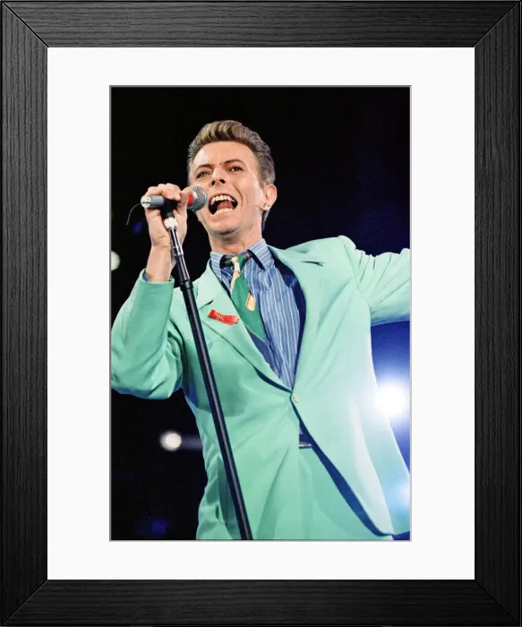 Framed Print : David Bowie performing at The Freddie Mercury Tribute Concert for Aids Awareness Framed Print : David Bowie performing at The Freddie Mercury Tribute Concert for Aids Awareness