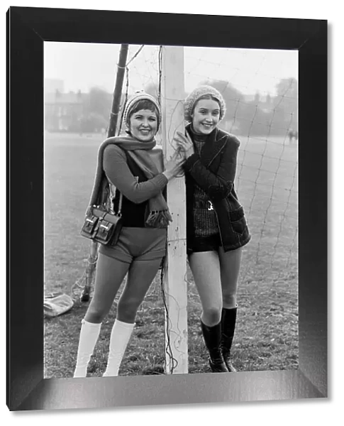 Anne Kirkbride (aged 17 - right) and Clare Sutcliffe (left - who played Denise