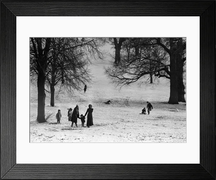 Framed Print : Snow in Prospect Park, Reading. 9th January 1971 Framed Print : Snow in Prospect Park, Reading. 9th January 1971