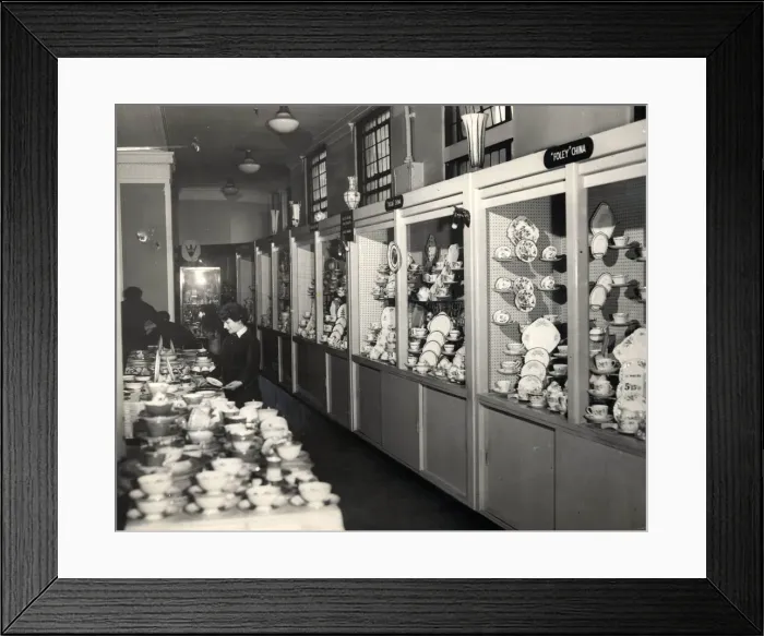 Framed Print : Shopping lewiss store china department argyle street Glasgow 1956 Framed Print : Shopping lewiss store china department argyle street Glasgow 1956