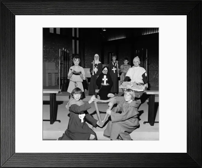 Framed Print : Thornaby Church of England school play. 1972 Framed Print : Thornaby Church of England school play. 1972