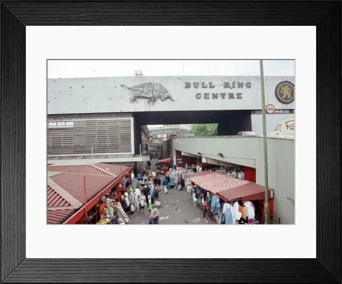 Framed Print : General view of the Bull Ring shopping centre in Birmingham. 18th May 1990 Framed Print : General view of the Bull Ring shopping centre in Birmingham. 18th May 1990