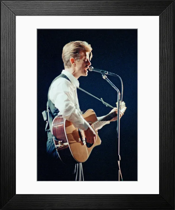 Framed Print : David Bowie performing at The Birmingham NEC, as part of his 1990 Sound Framed Print : David Bowie performing at The Birmingham NEC, as part of his 1990 Sound
