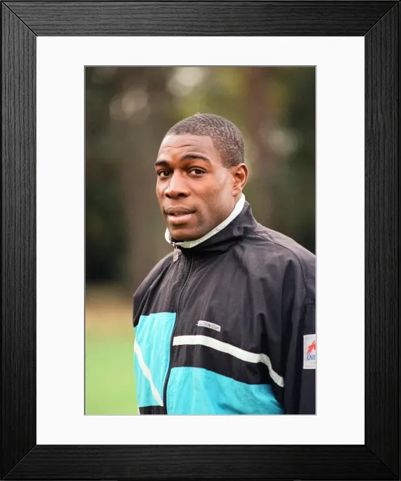 Framed Print : Frank Bruno at Sindlesham School. 4th November 1990 Framed Print : Frank Bruno at Sindlesham School. 4th November 1990