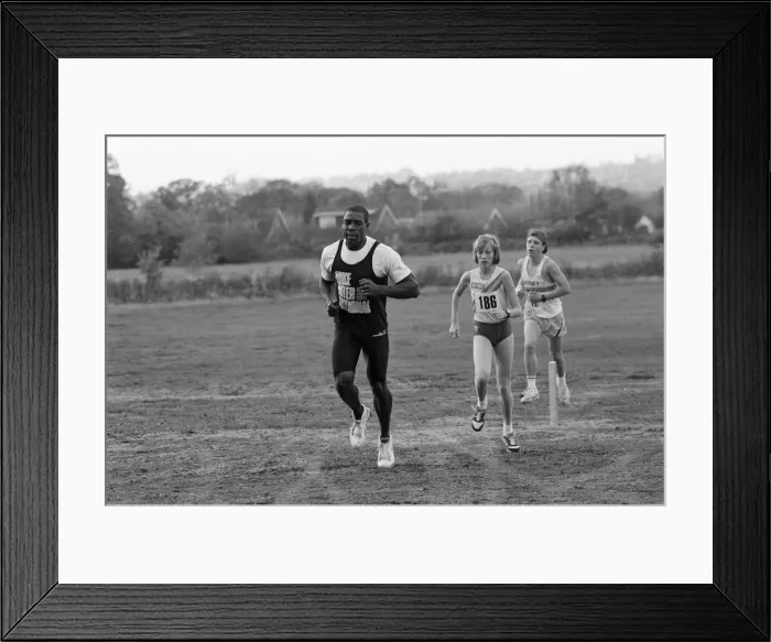 Framed Print : Frank Bruno at Sindlesham School. 4th November 1990 Framed Print : Frank Bruno at Sindlesham School. 4th November 1990