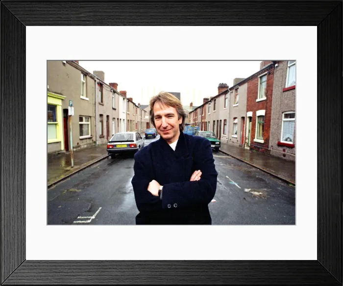 Framed Print : Alan Rickman, Actor, pictured on the streets of Barrow In Furness where he is due to play