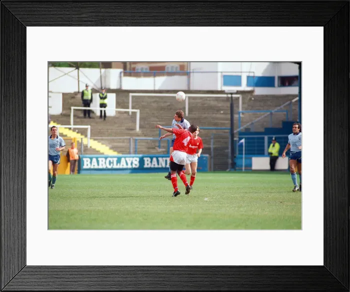 Framed Print : Reading v Bury, final score 1-0 to Reading. League Division Three. Elm Park Framed Print : Reading v Bury, final score 1-0 to Reading. League Division Three. Elm Park