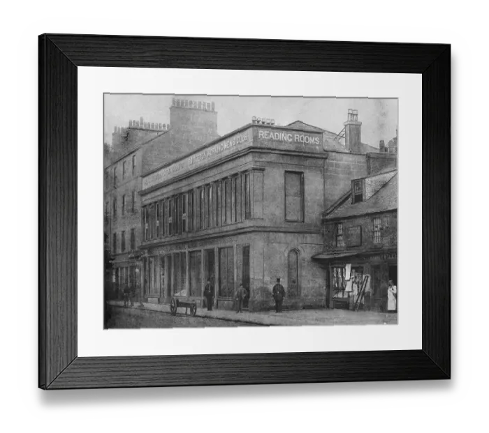 Framed Print : Bridgeton Working Mens Club London Road Victorian Glasgow street scene building 1865 Framed Print : Bridgeton Working Mens Club London Road Victorian Glasgow street scene building 1865