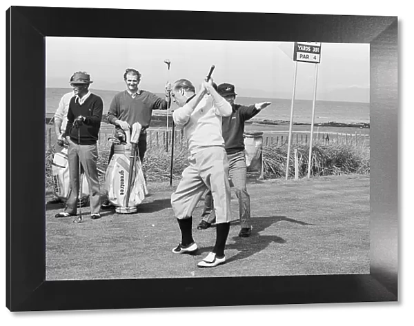 British Open 1973. Troon Golf Club in Troon, Scotland. Pictured, Lee Trevino