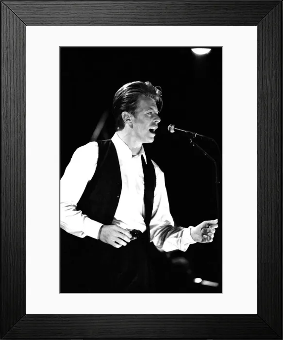 Framed Print : David Bowie performing at The Birmingham NEC, as part of his 1990 Sound Framed Print : David Bowie performing at The Birmingham NEC, as part of his 1990 Sound