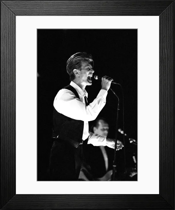 Framed Print : David Bowie performing at The Birmingham NEC, as part of his 1990 Sound Framed Print : David Bowie performing at The Birmingham NEC, as part of his 1990 Sound