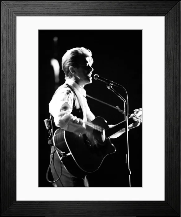 Framed Print : David Bowie performing at The Birmingham NEC, as part of his 1990 Sound Framed Print : David Bowie performing at The Birmingham NEC, as part of his 1990 Sound