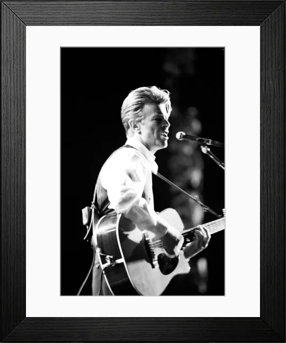Framed Print : David Bowie performing at The Birmingham NEC, as part of his 1990 Sound Framed Print : David Bowie performing at The Birmingham NEC, as part of his 1990 Sound