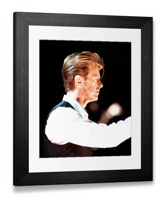 Framed Print : David Bowie performing at The Birmingham NEC, as part of his 1990 Sound Framed Print : David Bowie performing at The Birmingham NEC, as part of his 1990 Sound