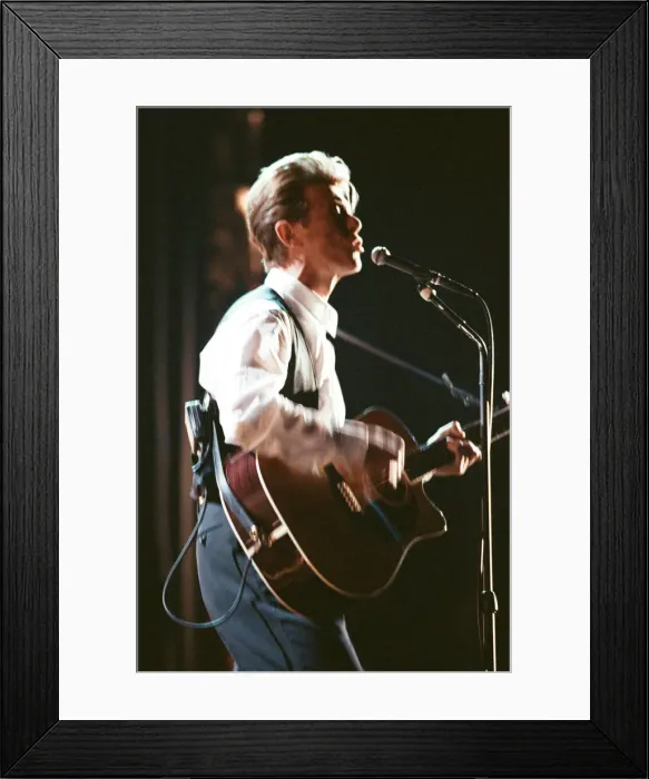 Framed Print : David Bowie performing at The Birmingham NEC, as part of his 1990 Sound Framed Print : David Bowie performing at The Birmingham NEC, as part of his 1990 Sound