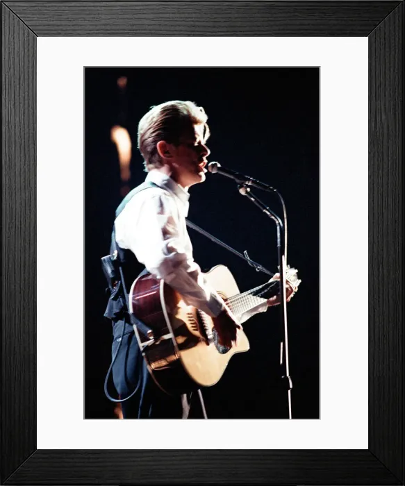 Framed Print : David Bowie performing at The Birmingham NEC, as part of his 1990 Sound Framed Print : David Bowie performing at The Birmingham NEC, as part of his 1990 Sound