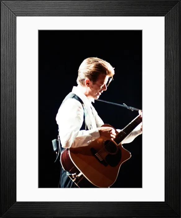 Framed Print : David Bowie performing at The Birmingham NEC, as part of his 1990 Sound Framed Print : David Bowie performing at The Birmingham NEC, as part of his 1990 Sound