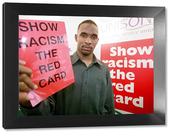 Shaka Hislop, Red card on Racism at Gosforth High School. 6th February 1998