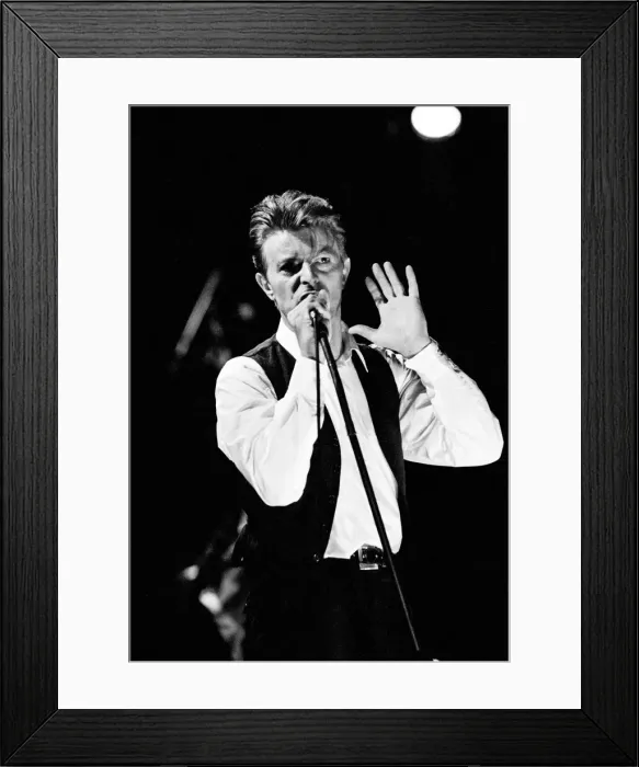 Framed Print : David Bowie performing at The Birmingham NEC, as part of his 1990 Sound Framed Print : David Bowie performing at The Birmingham NEC, as part of his 1990 Sound