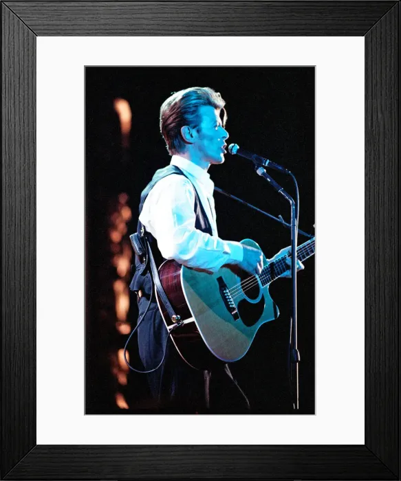 Framed Print : David Bowie performing at The Birmingham NEC, as part of his 1990 Sound Framed Print : David Bowie performing at The Birmingham NEC, as part of his 1990 Sound