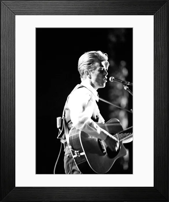 Framed Print : David Bowie performing at The Birmingham NEC, as part of his 1990 Sound Framed Print : David Bowie performing at The Birmingham NEC, as part of his 1990 Sound