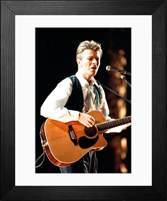 Framed Print : David Bowie performing at The Birmingham NEC, as part of his 1990 Sound Framed Print : David Bowie performing at The Birmingham NEC, as part of his 1990 Sound