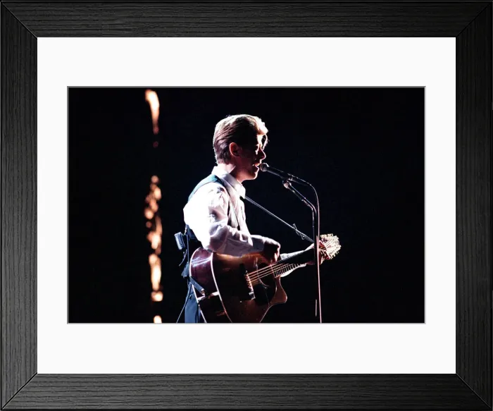 Framed Print : David Bowie performing at The Birmingham NEC, as part of his 1990 Sound Framed Print : David Bowie performing at The Birmingham NEC, as part of his 1990 Sound
