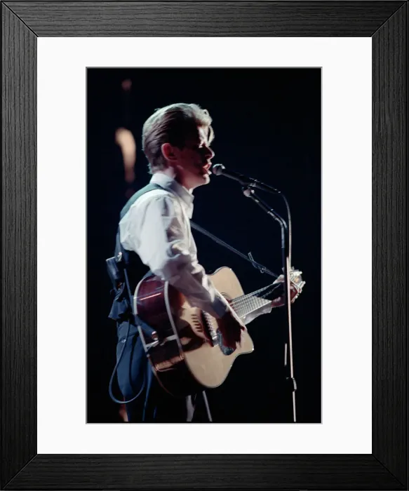 Framed Print : David Bowie performing at The Birmingham NEC, as part of his 1990 Sound Framed Print : David Bowie performing at The Birmingham NEC, as part of his 1990 Sound