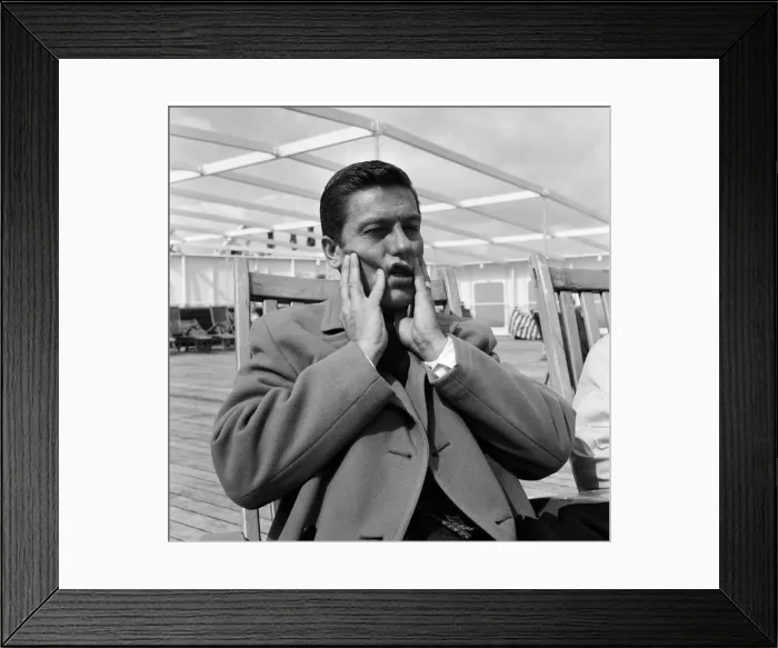 Framed Print : Dick Van Dyke, American actor / comedian arrived on the liner Bremen Framed Print : Dick Van Dyke, American actor / comedian arrived on the liner Bremen
