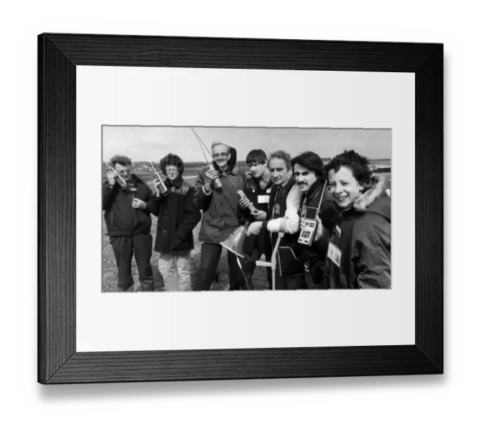 Framed Print : CB radio gathering in South Shields. Pictured, a group of CB Thames monitors who today Framed Print : CB radio gathering in South Shields. Pictured, a group of CB Thames monitors who today