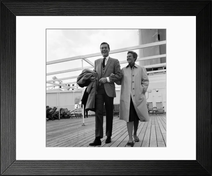 Framed Print : Dick Van Dyke, American actor / comedian arrived on the liner Bremen Framed Print : Dick Van Dyke, American actor / comedian arrived on the liner Bremen