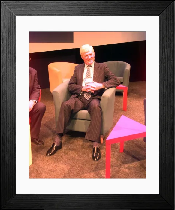 Framed Print : Lord Parkinson Conservative Party Conference October 1998 Lord Parkinson sitting in one