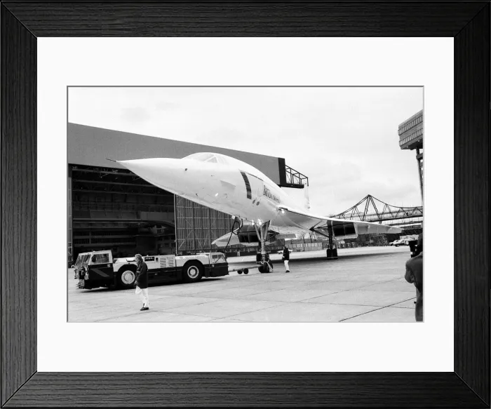Framed Print : Concorde pictured at London Airport, Heathrow. 25th April 1985