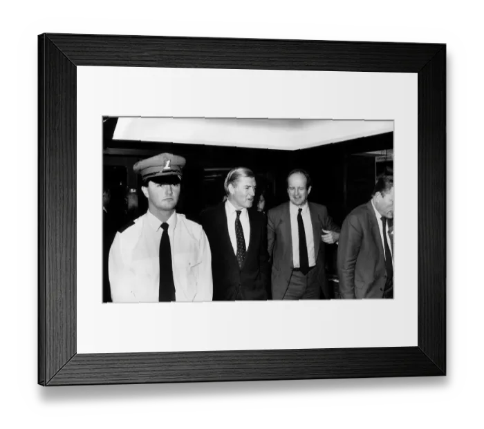 Framed Print : Cecil Parkinson Conservative MP chats to Colleague Framed Print : Cecil Parkinson Conservative MP chats to Colleague