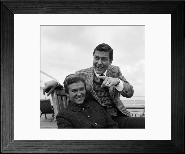 Framed Print : Dick Van Dyke, American actor / comedian arrived on the liner Bremen Framed Print : Dick Van Dyke, American actor / comedian arrived on the liner Bremen