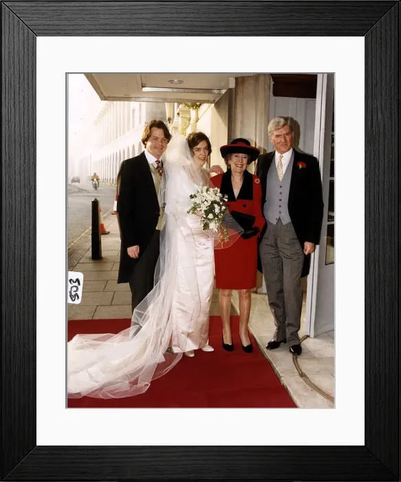 Framed Print : Cecil Parkinson ex conservative cabinet minister at his daughters wedding dbase Framed Print : Cecil Parkinson ex conservative cabinet minister at his daughters wedding dbase