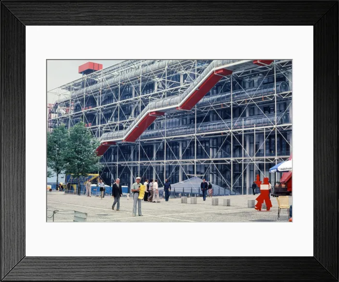 Framed Print : Georges Pompidou Centre, Paris, France. August 1977 Framed Print : Georges Pompidou Centre, Paris, France. August 1977