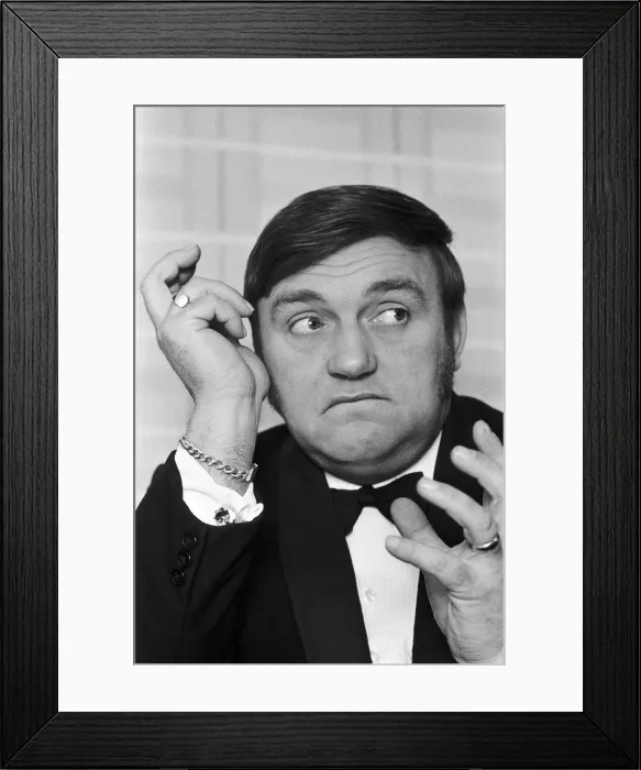 Framed Print : 36-year old comedian Les Dawson, who has just landed his biggest job yet - a six week Framed Print : 36-year old comedian Les Dawson, who has just landed his biggest job yet - a six week