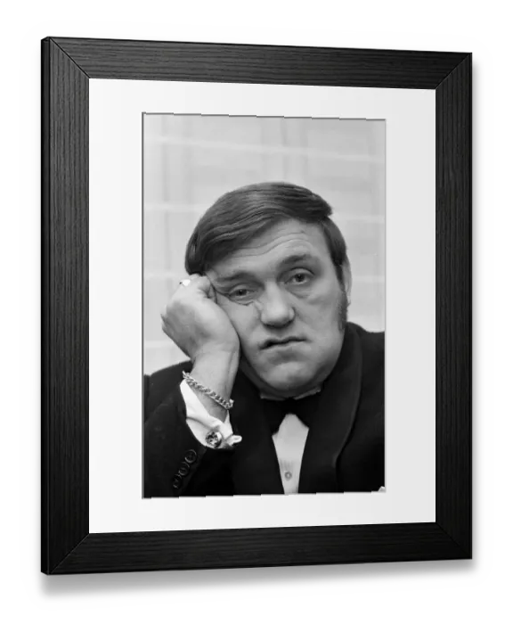Framed Print : 36-year old comedian Les Dawson, who has just landed his biggest job yet - a six week Framed Print : 36-year old comedian Les Dawson, who has just landed his biggest job yet - a six week